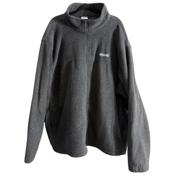 Columbia Other - Columbia Big Men's Full Zip Dark Charcoal Gray Fleece Jacket Size 5X